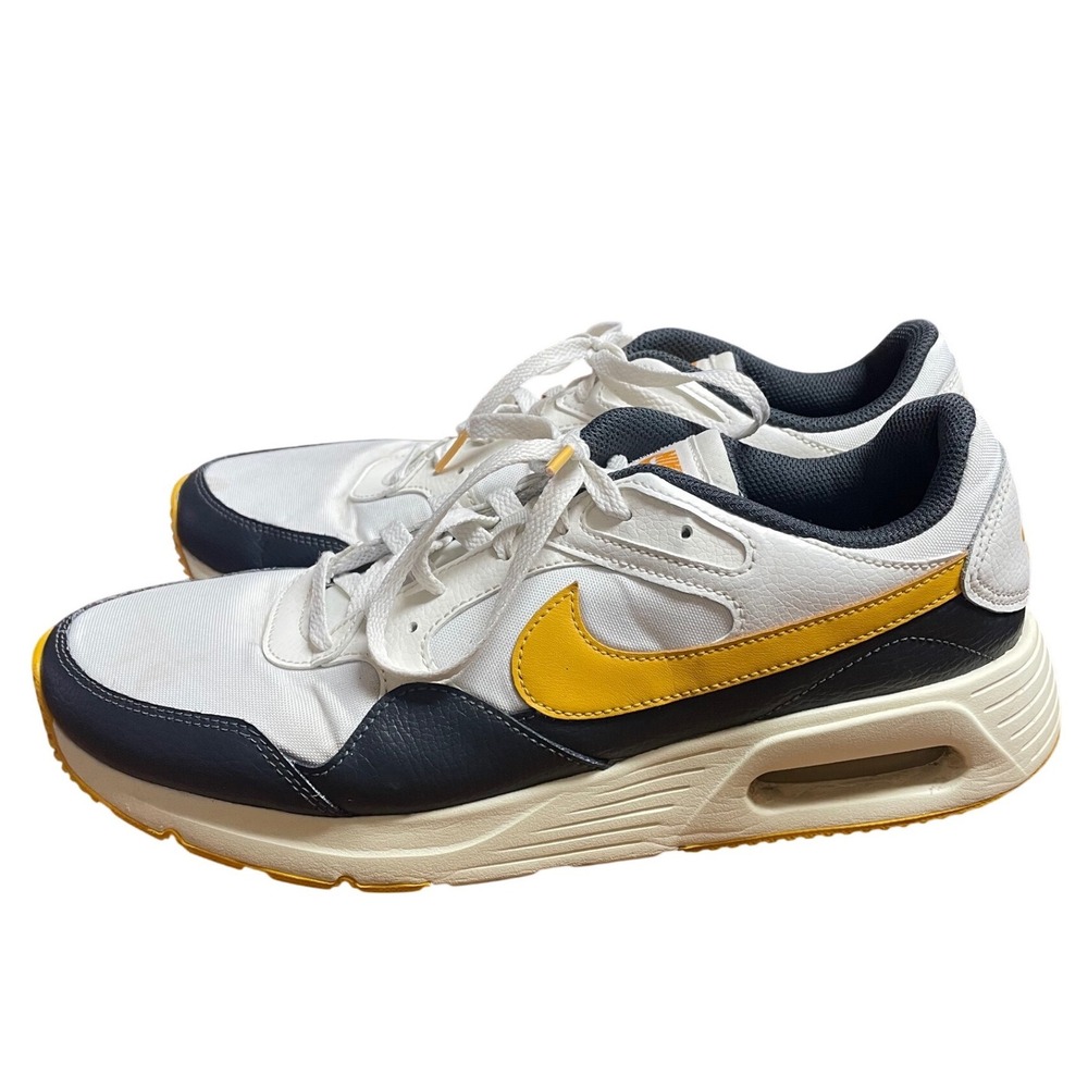 Nike Air Max SC Mens White University Gold Black Sneakers FQ0205-133 Size 12
